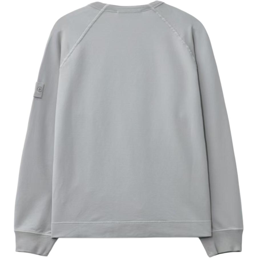 STONE ISLAND SS25 Вещи-призраки Легкий хлопковый свитшот с круглым вырезом и длинными рукавами Унисекс свитшот Серый K1S1561000-11S00F3-V0064