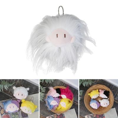 Красочные волосы тряпичная кукла брелок милый плюшевый игрушка кулон женские украшения для сумочки школьница прекрасный рюкзак украшение