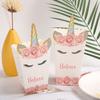 6pcs Mermaid Tail Unicorn Bear Popcorn Boxes Kids Birthday Little Mermaid Party Paper Gift Box Baby Shower Decoration Supplies