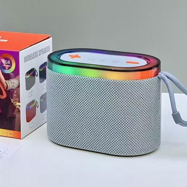 Wireless Portable Bluetooth Speakers with for USB AUX TF card Player 5W Output RGB Colorful Light Fabrics Sound Box