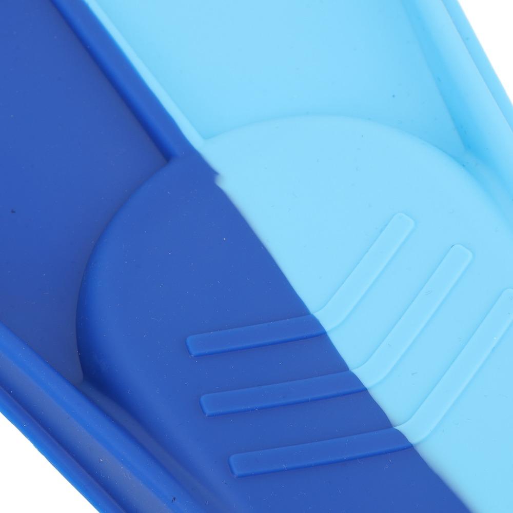 2PCS Blue Swimming Training Flippers Silicone Swim Training Fins Durable Short Blade Fins Pool Use