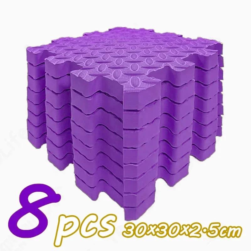 2.5cm Thick 8Pcs Eco Friendly Non Slip Baby Crawling Mat Soundproof Puzzle Play Mat For Kids Room