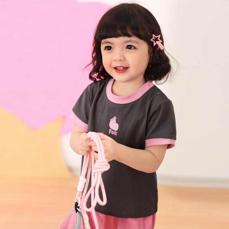 LUSON Baby Girl's Summer Round Neck Short Sleeve T-Shirt
