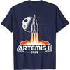 Футболка Artemis 2 Возвращается на Луну в 2026 году, Повседневная уличная ретро футболка для мужчин и женщин, Памятная футболка с принтом для фанатов