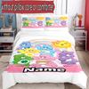 3pcs Duvet Cover Set (1*Duvet Cover + 2*Pillowcase, Without Core), Custom Name Care Bears Pattern Bedding Set, Home Bedroom Decor Gift