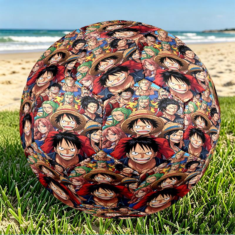 Футбольный мяч One Piece, размер 5, с принтом, из износостойкого ПУ, для матчей, тренировок и ежедневной практики, подарок на день рождения для любителей футбола