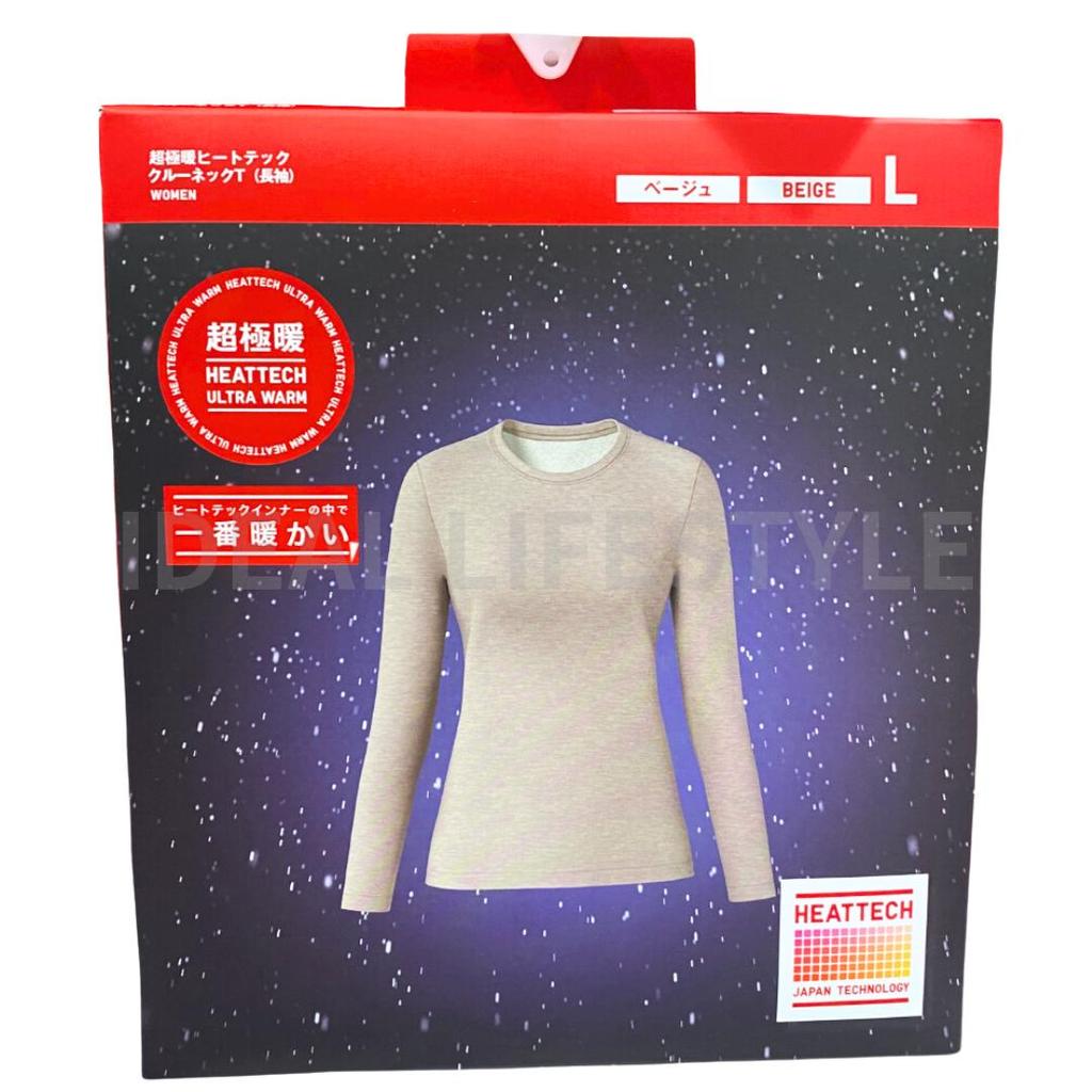 Uniqlo HEATTECH Ultra Warm Crew Neck Long-Sleeve T-Shirt S-3XL Women 481217 NWT