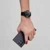 ERBORD Universal Silicone Strap 22mm, Dual Color, Black / Red / Silver Buckle