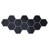 12Pcs Hexagonal Self Adhesive Mirror Effect Wall Sticker Living Room Decal Decor