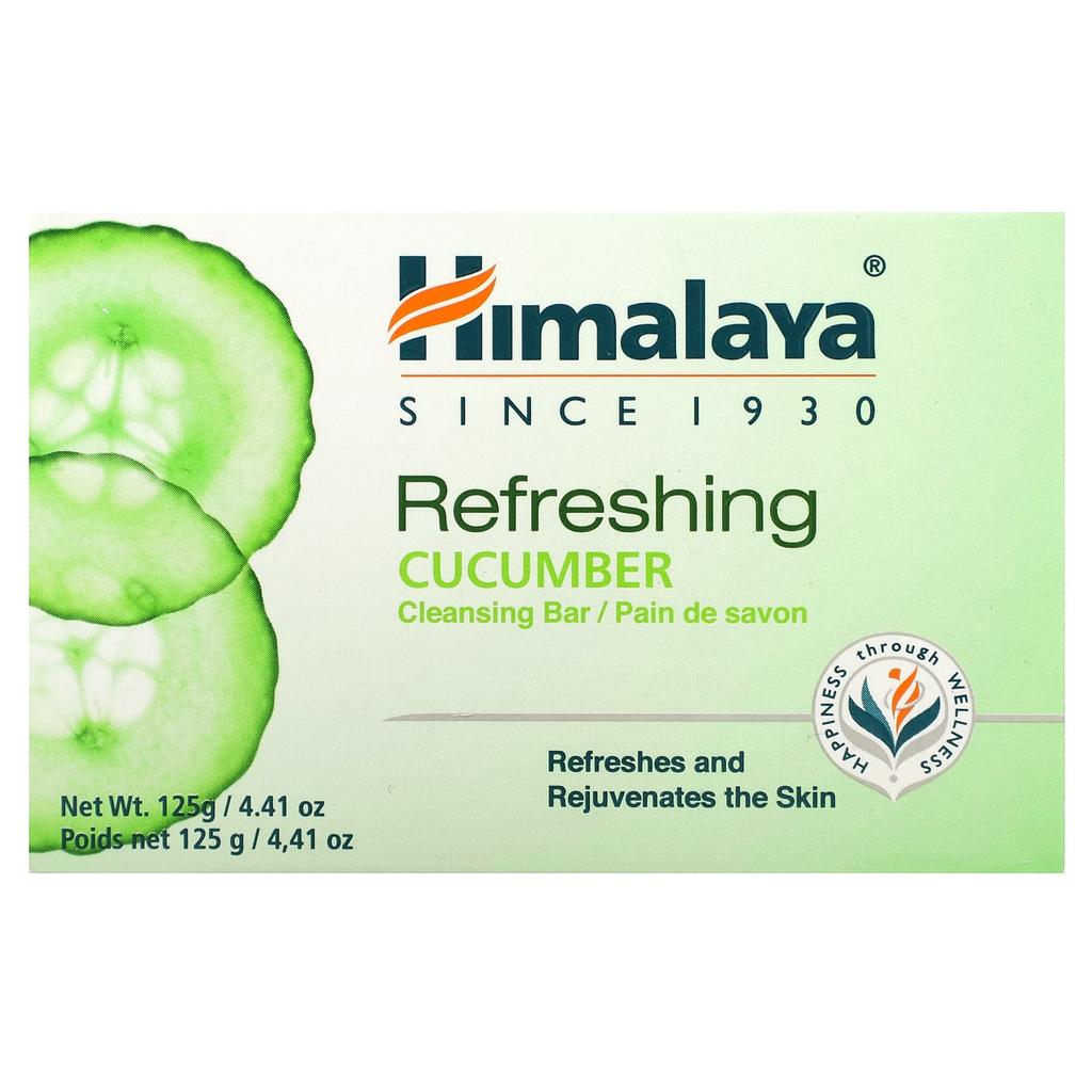 Himalaya Refreshing Cleansing Bar, Cucumber, 4.41 Oz (125 G)