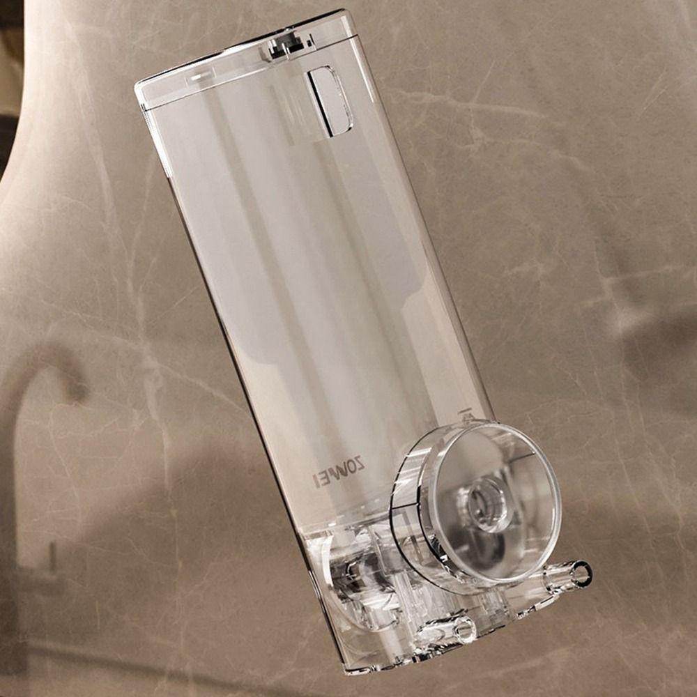 Suction Cup Wall-mounted Soap Dispenser Transparent Hand Soap Press Bottle Bathroom Use