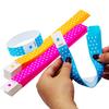 100 Pcs Star Disposable Wristbands Synthetic Paper Fluorescent Wristband Waterproof Sweat-Proof Wristbands for Amusement Park Concerts Events