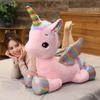 Huggable Soft Cute Unicorn Dream Rainbow Plush Toy High Quality Pink Horse Sweet Girl Home Decor Sleeping Pillow Gift For Kids
