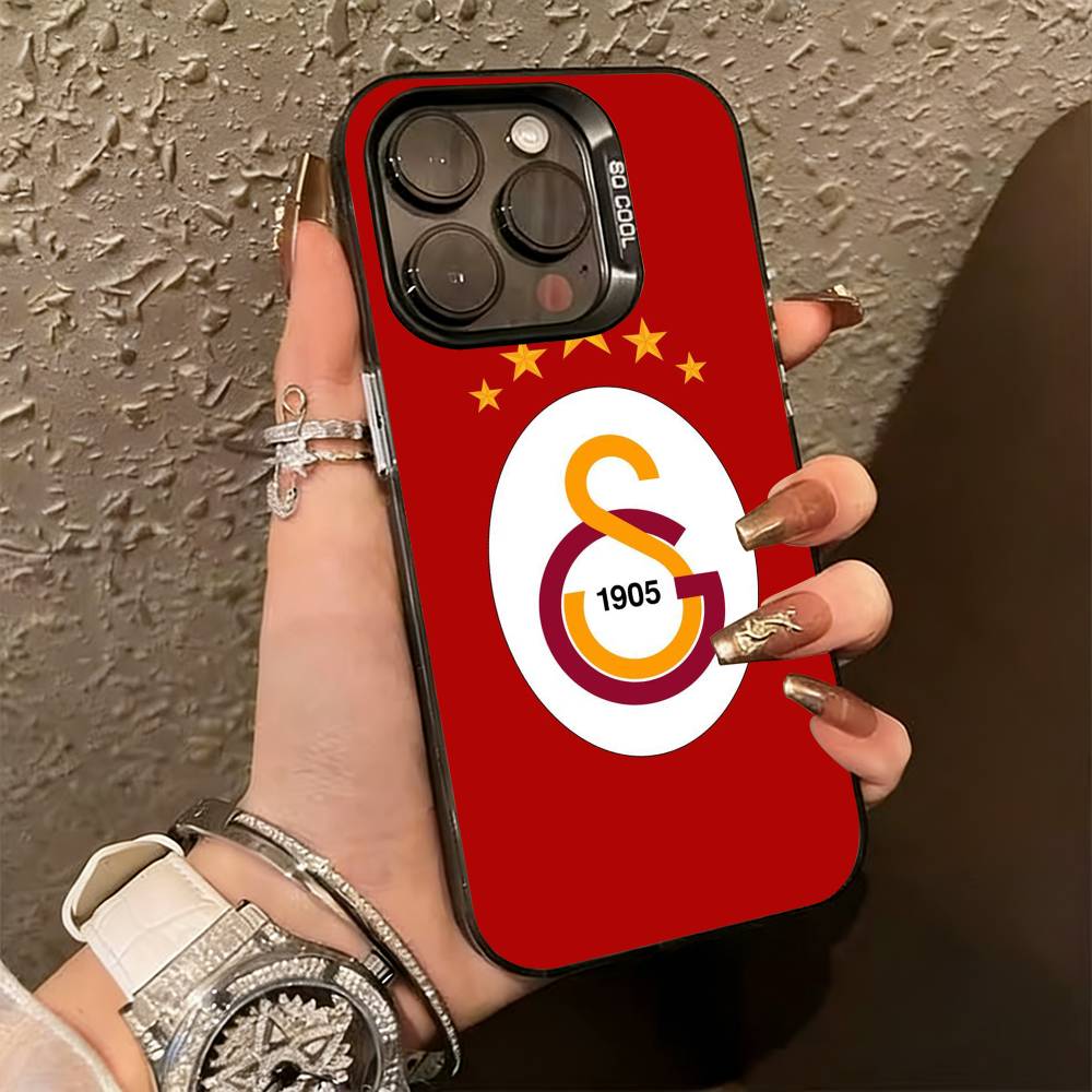 G-Galatasaray-y SK Чехол для телефона iPhone 17,16,15,14,13,12,11 Plus,Pro Max,XS,Цветной Серебряный Чехол для телефона Funda Cover