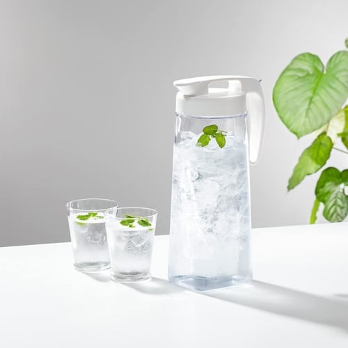 Кувшин Iwasaki Industrial Lastroware 2.1 л бесшовный, подходит для горячей воды, сделано в Японии, идеально подходит для ячменного чая, кофе холодного заваривания и холодного чая, Horizon