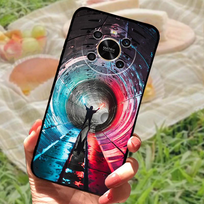 Чехол для Honor X 9 4G, силиконовый, мягкий, с рисунком мрамора, защитные чехлы для Honor X9, модный черный бампер для Huawei Honor X 9, Fundas