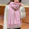 Tassel Scarf Wool Scarves Pure Color Shawl Luxury Winter Neck Scarves  Students