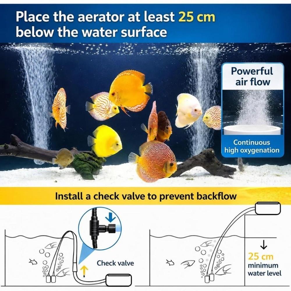 USB Oxygen Pump with Air Stone Aquarium Filter Aquarium Air Pump Kit Fishing Tank Accessories
