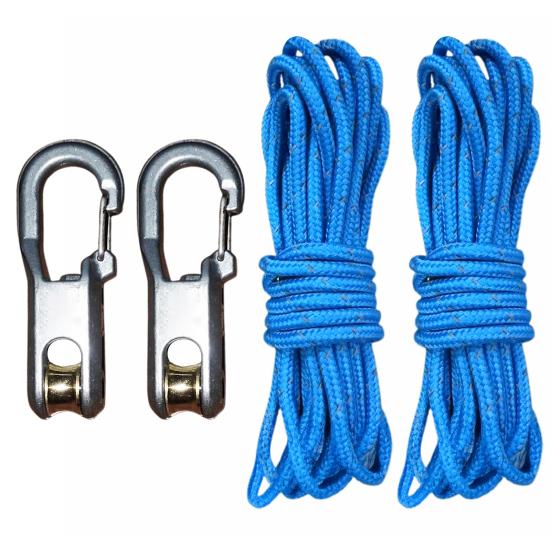 2/6 шт. Натяжитель веревки с роликом, Сверхпрочный металлический, для активного отдыха, пешего туризма, катания на лодках, кемпинга, Регулятор натяжения оттяжки