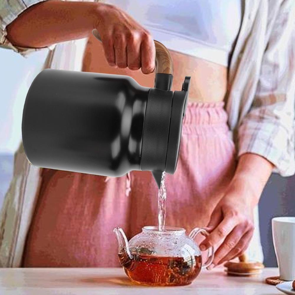 Stainless Steel Vacuum Insulated Tea Pot 1000ml Capacity Thermal Beverage Pitcher Office Use
