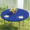 Diameter 48/60in Stain-Resistant Tablecloth Elastic Picnic Table Cloth Round Table Cover  Camping