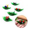 Glass Green Leaf Ladybugs Ants Snails Worm Butterfly Figurines Collectible Art Glass Animal Miniature Figurine Ornament