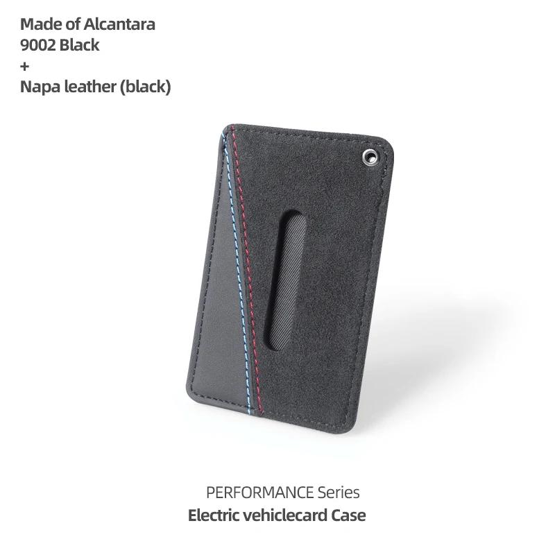 Betterhumz For BMW F10 F20 F30 E60 E61 E90 G20 G30 E70 E71 Made of Alcantara Car Smart Card Key Case Cover Holer Fob Accessories