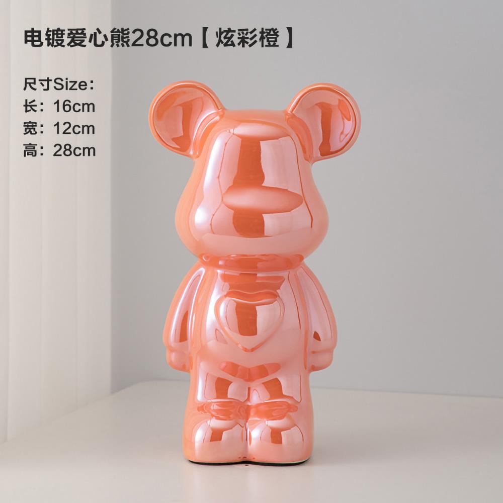 18-28 см европейская гальваническая керамическая кукла-медведь, украшение для домашнего рабочего стола, украшение для гостиной, декоративная статуэтка