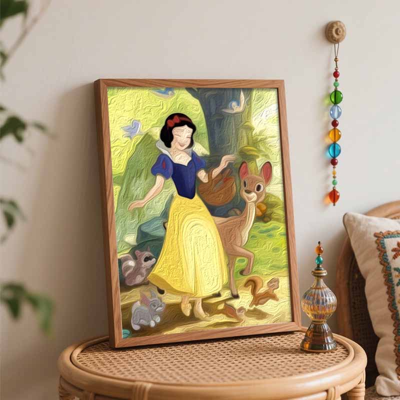 Disney Масляная живопись Живопись Искусство Друзья Белоснежки в лесу Развитие интереса Хобби Подарки Декор для дома