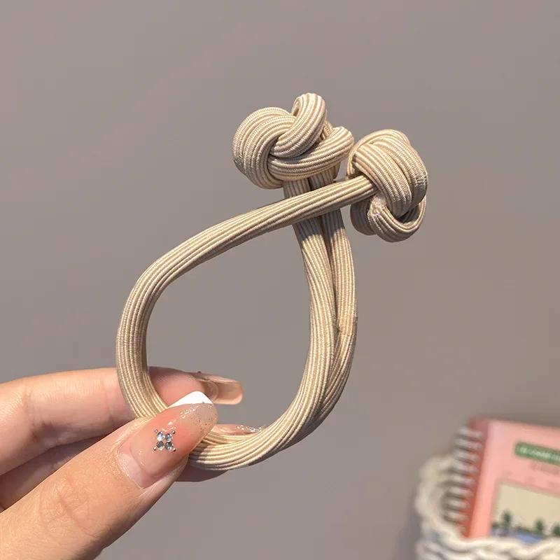 Китайские узелковые косички резинки для волос для женщин и девочек резинка для волос повязка на голову с высокой эластичностью двойная повязка на голову стильный головной убор