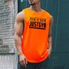Muscleguys Sweat-absorbing and Breathable American Fashion Brand Printing Summer Fitness Vest Men's Sports Sleeveless T-shirt