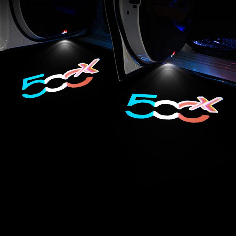 Для FIAT автомобильный дверной светильник, светодиодный светильник для лужи 500X, светильник с логотипом для FIAT 500X 500L 500 Abarth PUNTO Tipo FIAT, приветственный свет