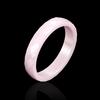 No Scratches Never Fade Ceramic Ring 4mm Pink Faceted Diamond Ring Woman Simple Fashion Ring