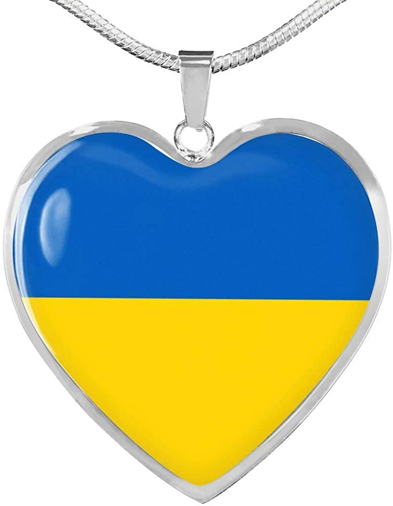Ожерелья с подвеской в виде сердца с украинским флагом специально для вас, роскошное ожерелье с подвеской в виде сердца