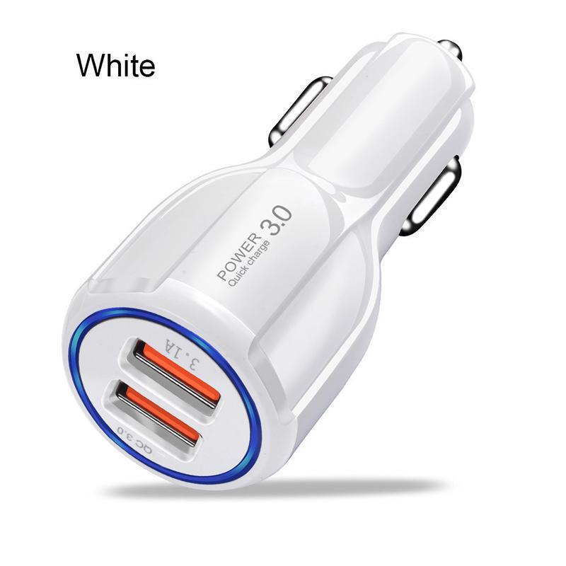 VAORLO Универсальное автомобильное зарядное устройство Quick Charge 3.0, двойной USB-адаптер, светодиодный дисплей, быстрая зарядка для iPhone, Samsung, Huawei, XiaoMi