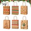 Christmas Gift Bags 12PCS Paper Bags, Sturdy Festive Goodie with Handle, Candy Decorative Packaging for Holiday Presents And Party Favors Small