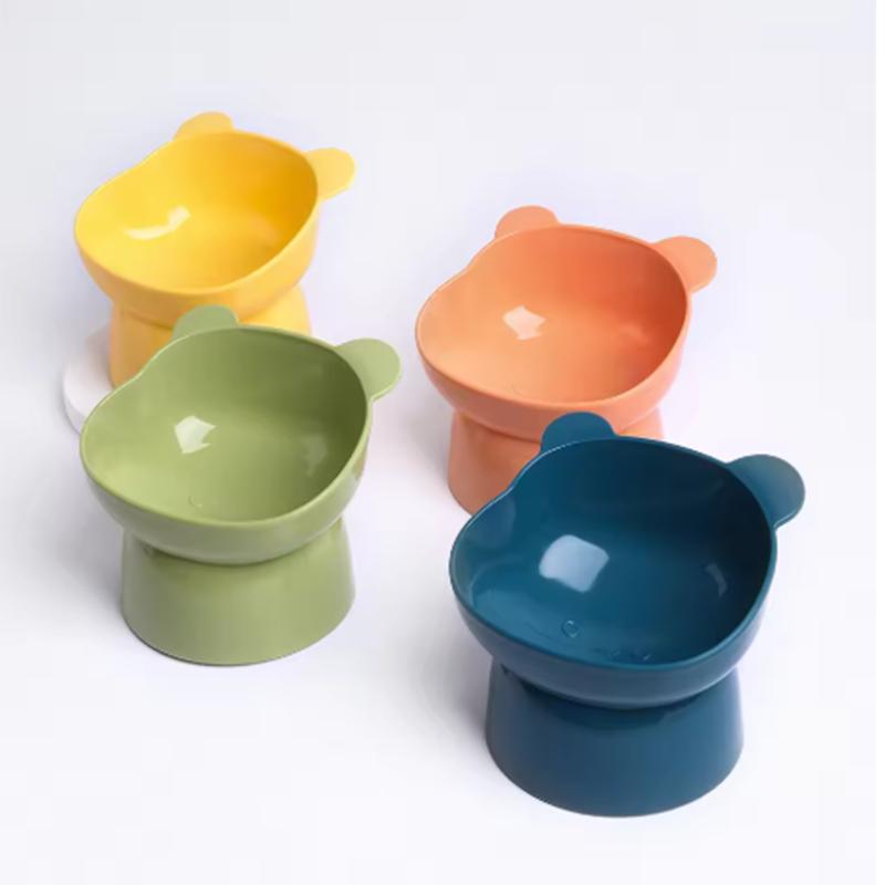 Новые приподнятые миски для кошек, кормушка и поилка без стресса с основанием, наклонные приподнятые нескользящие миски для домашних животных против рвоты