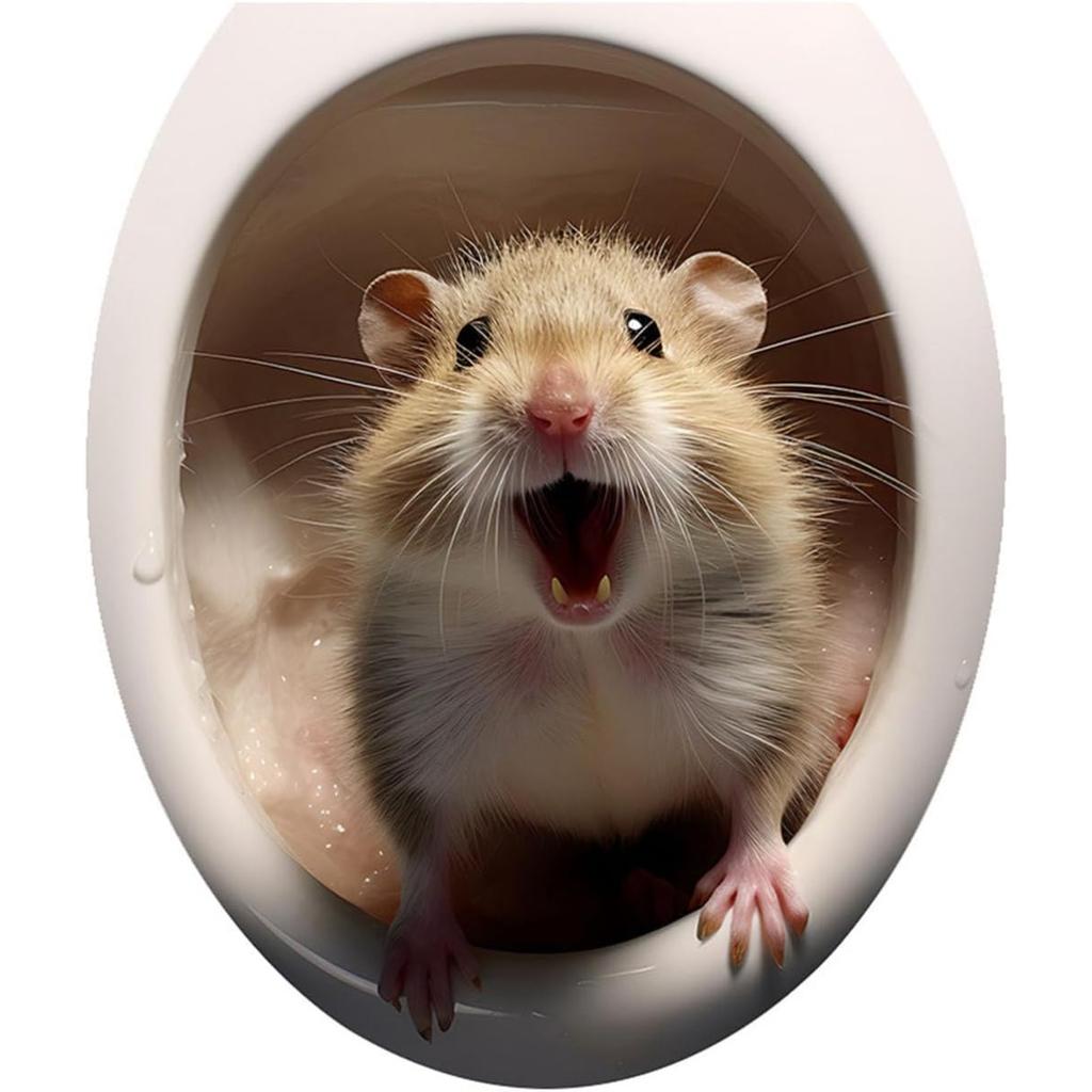 Декоративный набор наклеек для ванной комнаты, забавные домашние животные, наклейка на крышку унитаза, многодизайнный