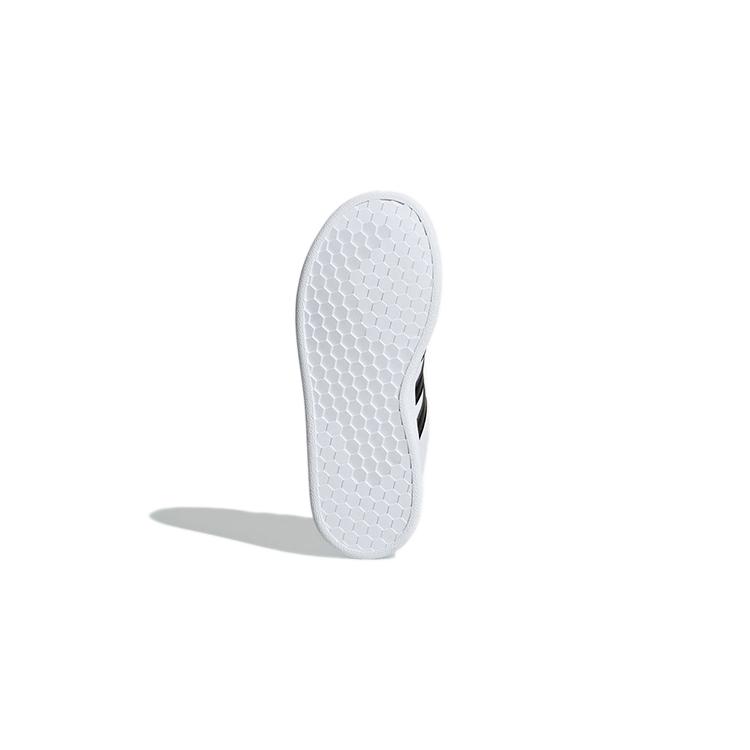 Adidas Neo GRAND COURT C Hook and loop Cushioning, Wear Resistant Low top Skateboard Shoes White Black EF0109