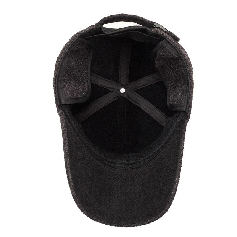 Осенне-зимняя теплая кепка для мужчин среднего возраста, уличное утепленное защитное ухо, бейсбольная кепка, плотная бархатная кепка