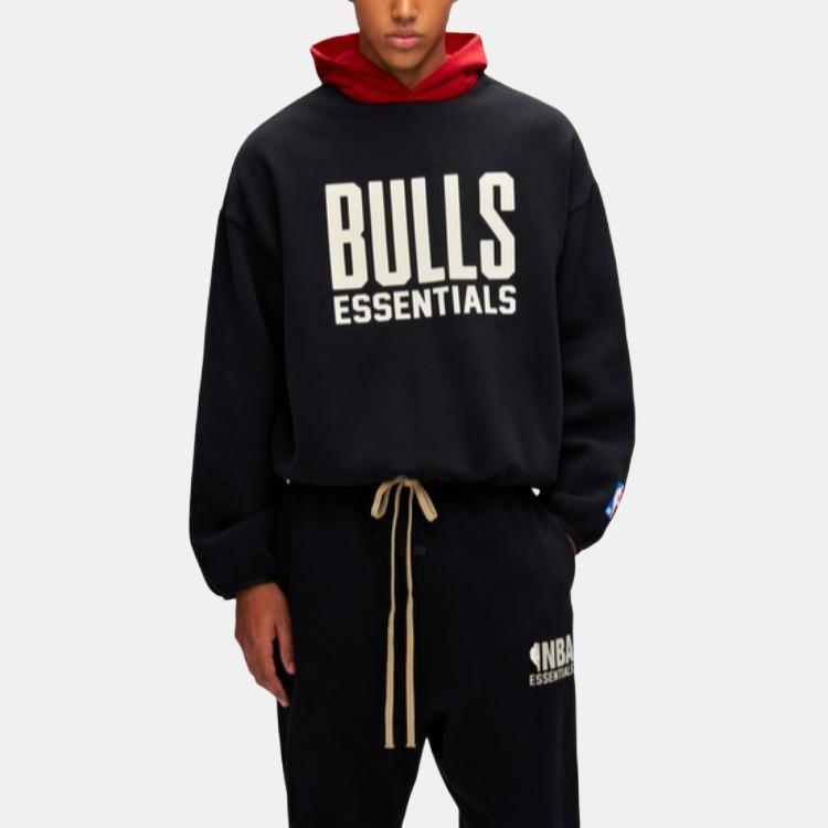 Fear of God Essentials Худи NBA Chicago Bulls 'Черно-красное' Мужское 192AL246504F