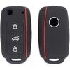 Key Fob Cover Silicone Keyless Remote Protector Sleeve Case Holder Compatible with VW Volkswagen Tiguan Golf Polo Jetta Passat