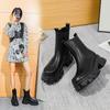 2024 Новые осенне-зимние женские ботильоны, модные женские повседневные короткие ботинки с круглым носком, туфли-челси на толстой подошве