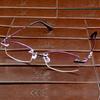 Clara Vida Purple RImless Diamond Women Lady Reading Glasses +1 +1.5 +2 +2.5 +3 +3.5 +4