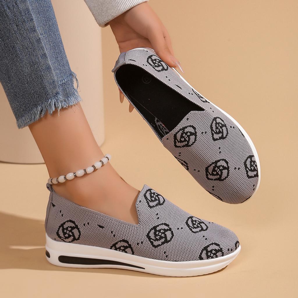 Summer New European and American Foreign Trade Large Size Single Shoes Women's Flat Bottom Thick Sole Wedge Heel Sports Style Casual Shoes