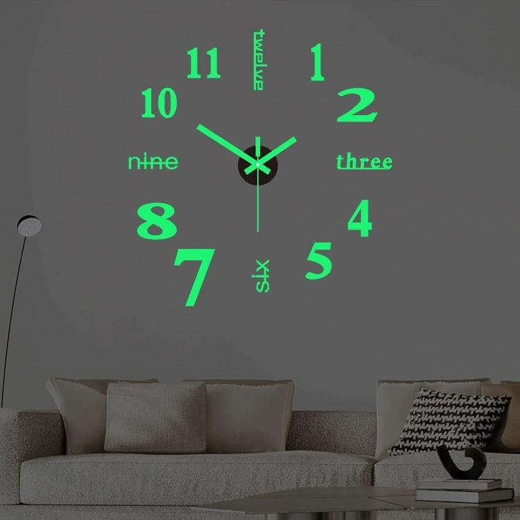 Настенные часы 3D Зеркальная наклейка Дизайн домашнего интерьера