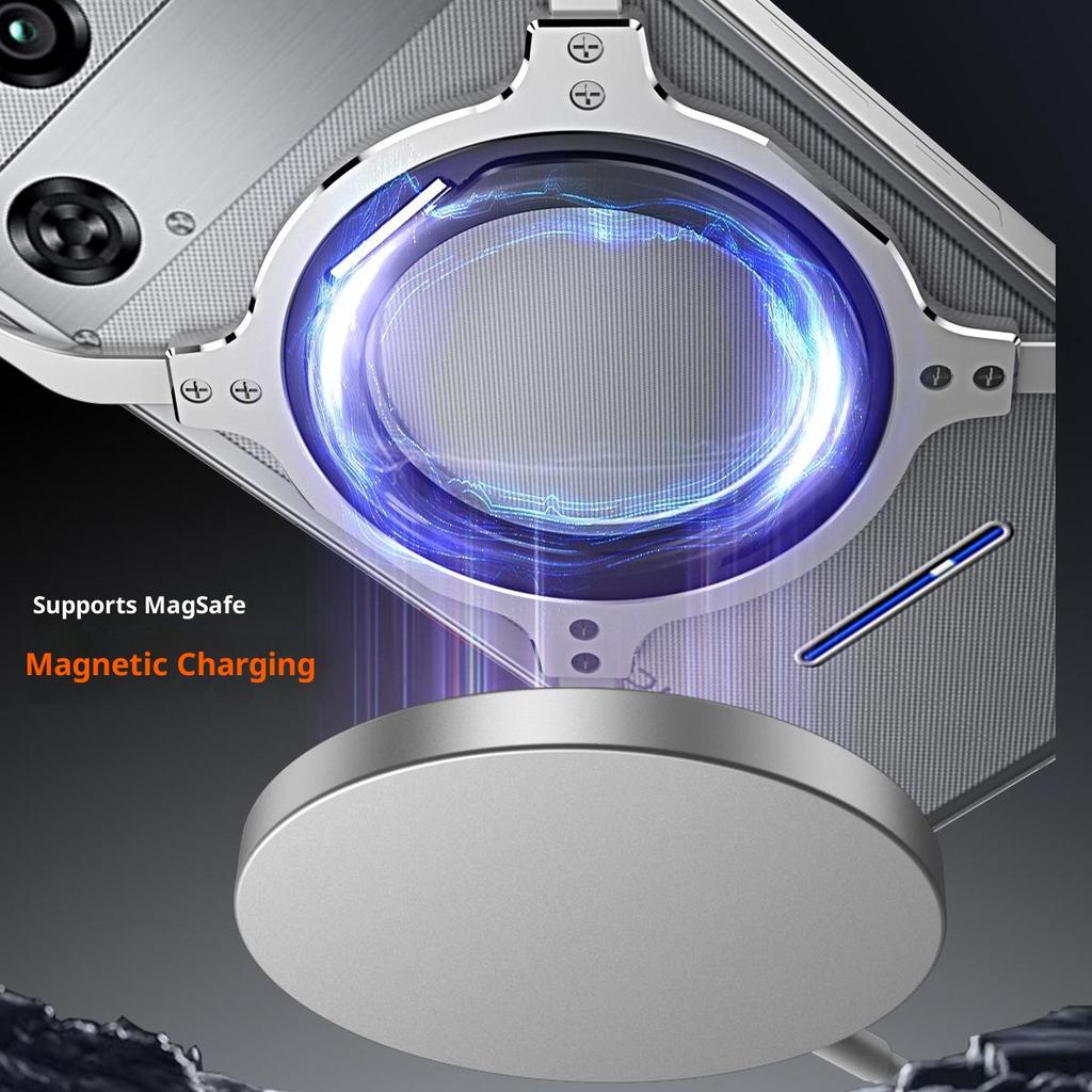 Чехол для ZTE nubia RedMagic 11 Pro 5G/11 Pro+ 5G с подставкой, металлическим бампером, магнитная крышка для телефона