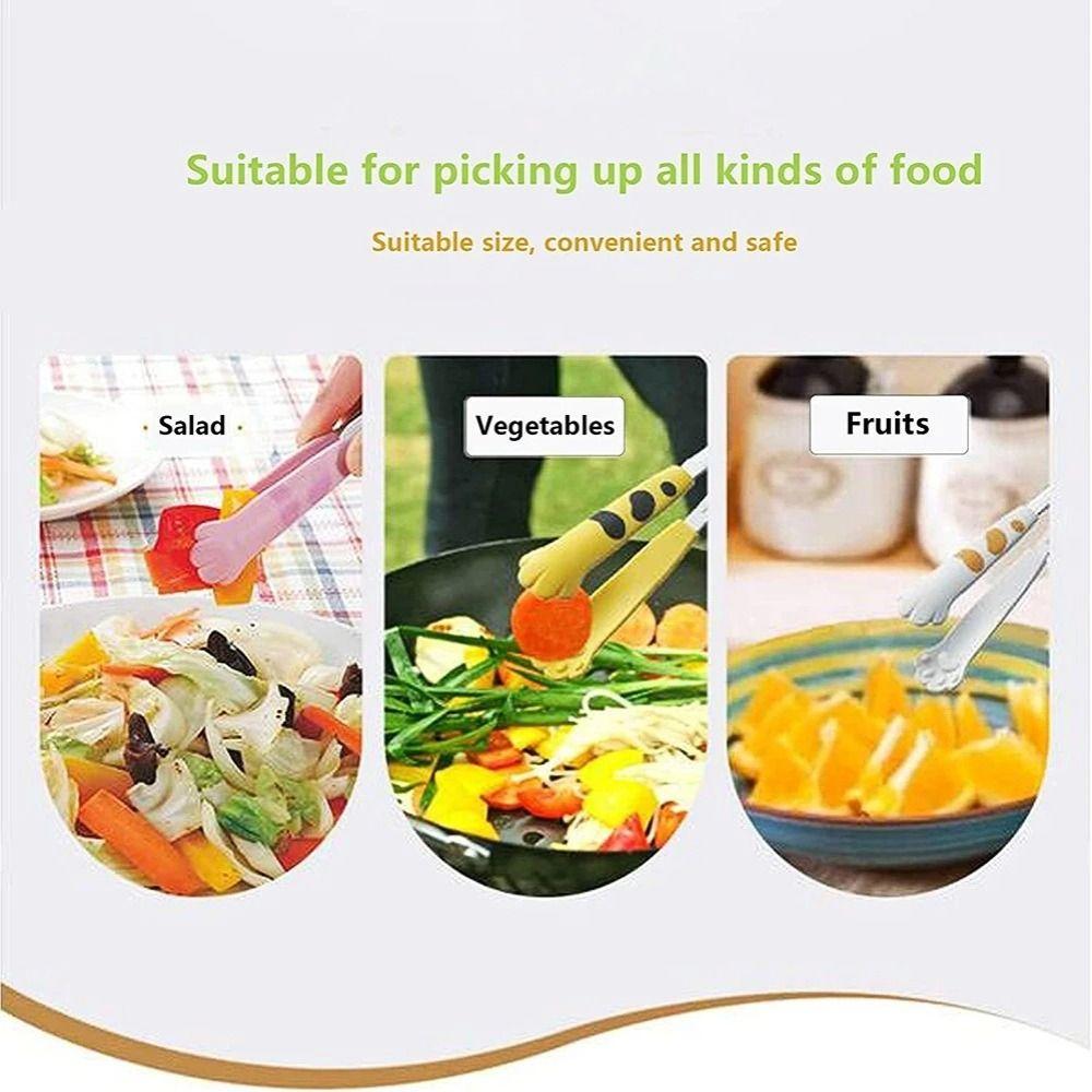 Кухонные щипцы в форме кошачьей лапки из нержавеющей стали, щипцы для барбекю, мультяшные щипцы для еды