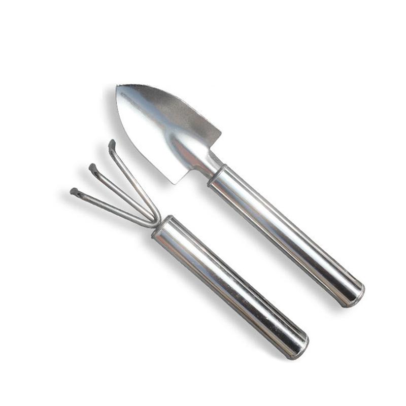 Stainless Steel Plant Potted Flower Garden 3PCS Set Small Shovel + Spade + Rake