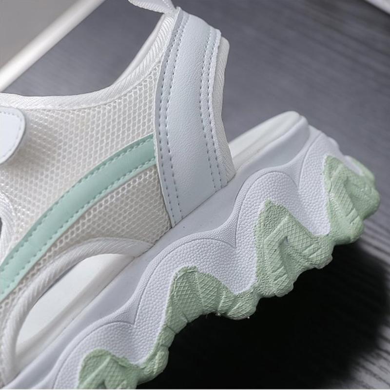 Сандалии на платформе для женщин, дизайнерские повседневные босоножки на танкетке, брендовые женские спортивные сандалии 2024 года, женская модная пляжная обувь Wave